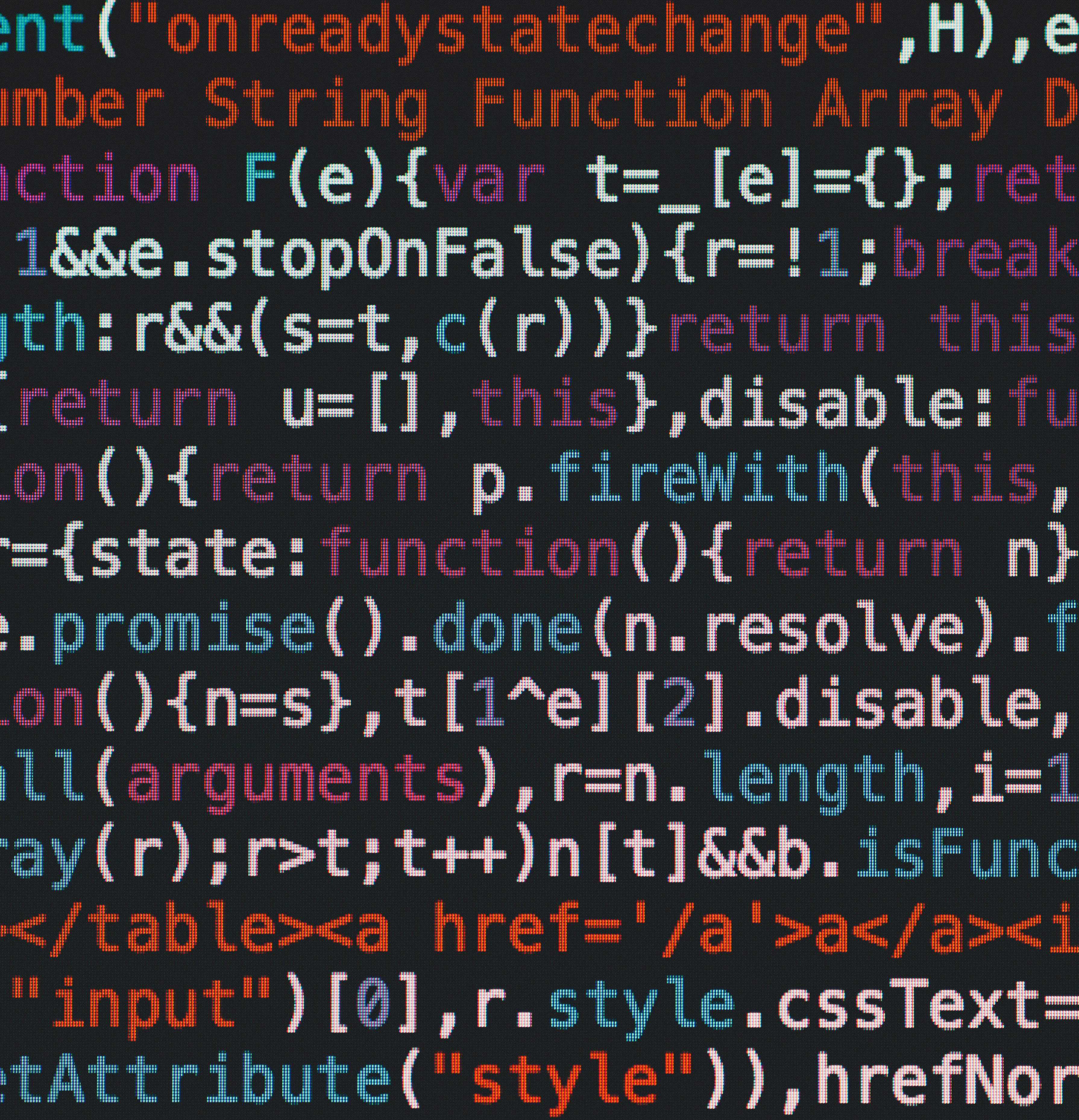 A screen full of computer code