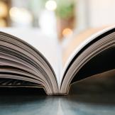 An image of an open book