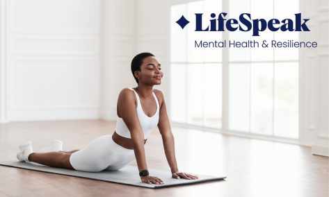 woman doing yoga LifeSpeak