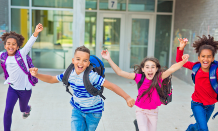 kids excited to go back to school