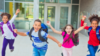 kids excited to go back to school